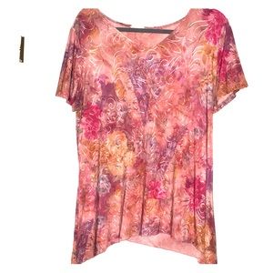 🥂 Britney Black Rose Swirl Designed Shirt Size L